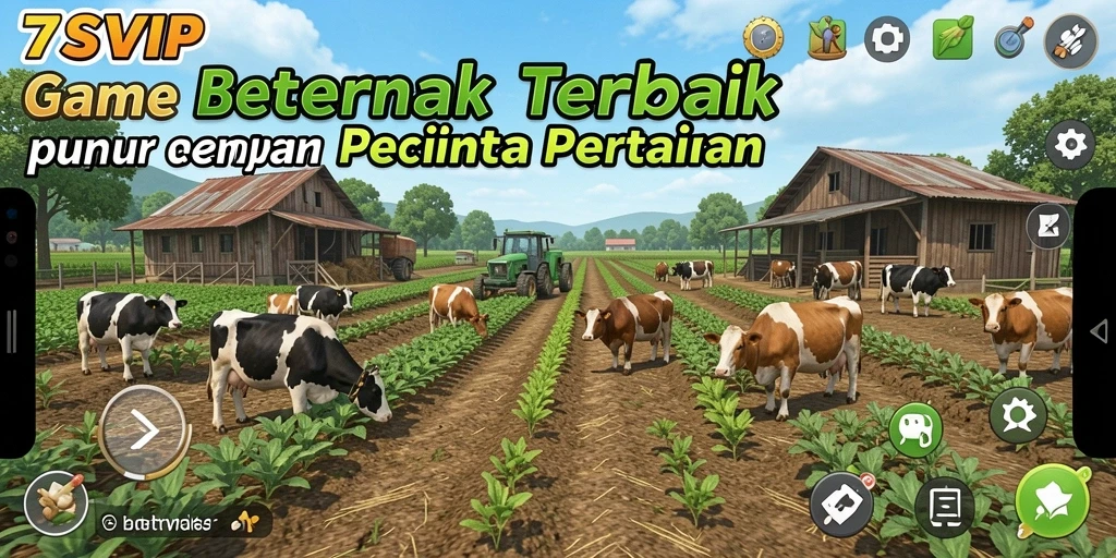Tampilan antarmuka permainan Beternak 7SVIP yang menarik.