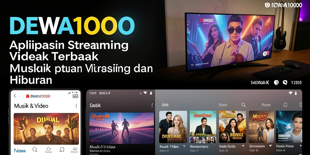 Antarmuka pengguna DEWA1000 untuk streaming video.