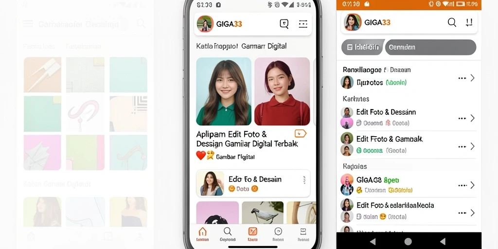 Tampilan antarmuka GIGA33 yang modern dan intuitif untuk pengeditan gambar.