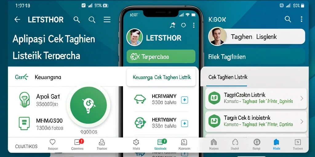 Antarmuka utama LETSTHOR untuk cek tagihan listrik.