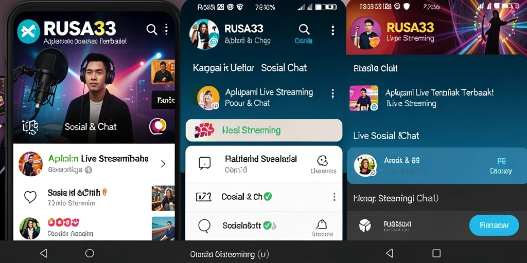 Antarmuka pengguna RUSA33 yang menarik dan interaktif dalam Live Streaming.