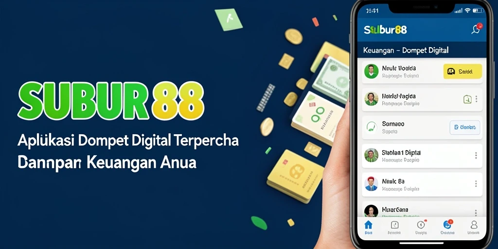 Antarmuka SUBUR88 yang modern dan mudah digunakan untuk transaksi dompet digital.